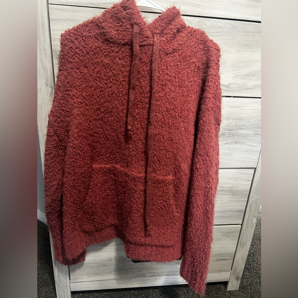 White Birch cozy and comfy sweater with hoody
